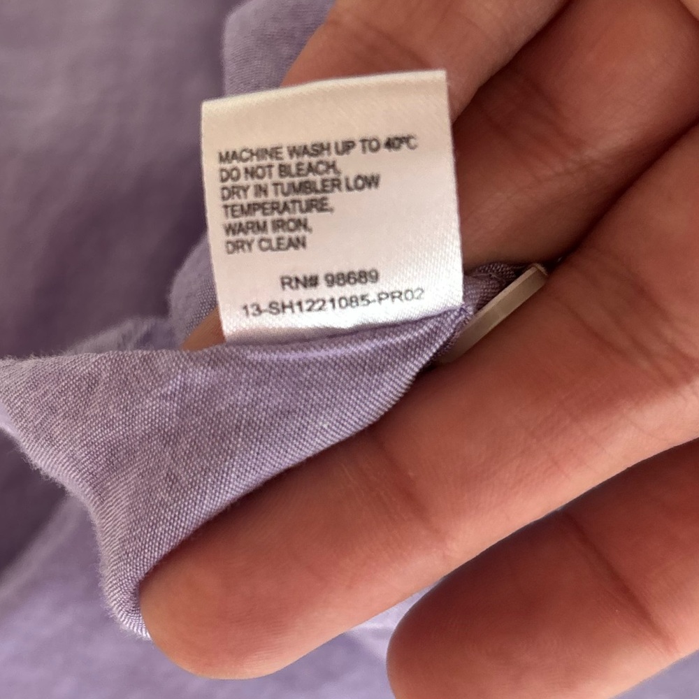 Todd Snyder lavender cotton button down shirt size large - Picture 7 of 7